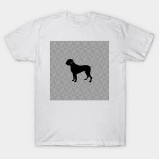 Boxer Dog Lover Gift - Scandi Geometric Silhouette T-Shirt
